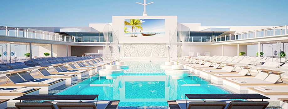 Главный бассейн на новейшем лайнере MSC Cruises MSC Meraviglia