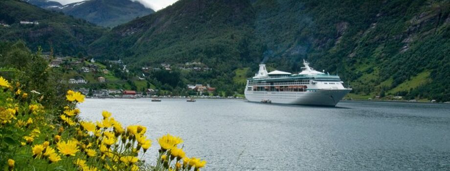 Vision of the Seas у фьорда Гейрангер (Норвегия)